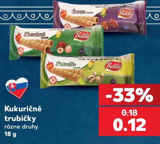 Balle kukuričné trubičky