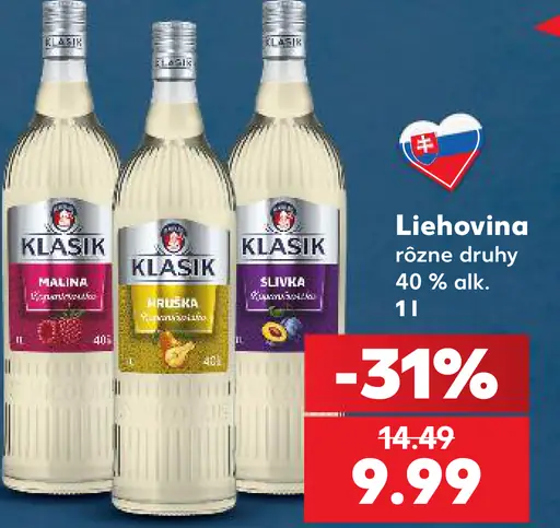 Klasik Liehovina, rôzne druhy 40 %