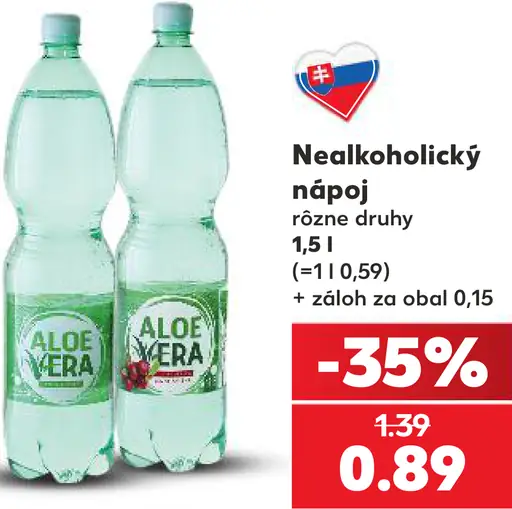 Aloe Vera nealkoholický nápoj rôzne druhy