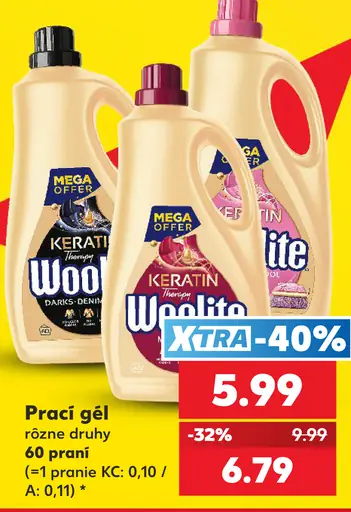 Woolite prací gél Keratin Therapy, rôzne druhy