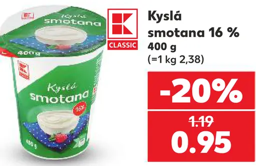 K-Classic Kyslá smotana 16%