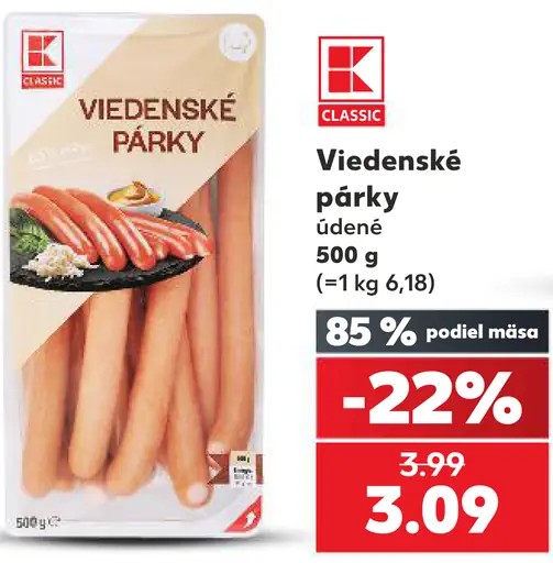 Viedenské párky údené