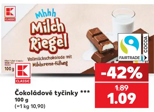 K-Classic Čokoládové tyčinky