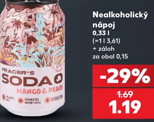 Prager's Soda Mango & Peach