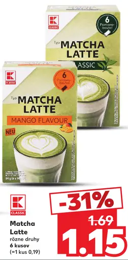 K-Classic Matcha latte – classic, mango flavour