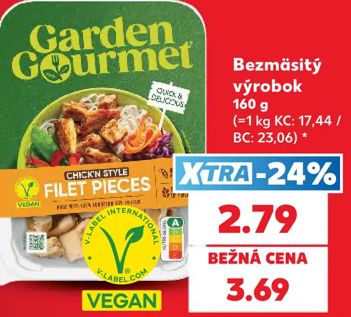 Garden Gourmet Chicken Style Filet Pieces, bezmäsitý výrobok