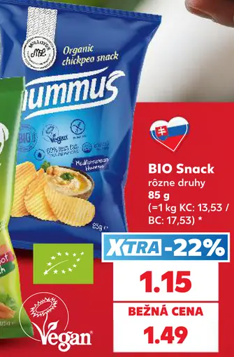 BIO Snack rôzne druhy