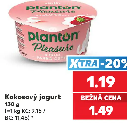 Planton kokosový jogurt s jahodou