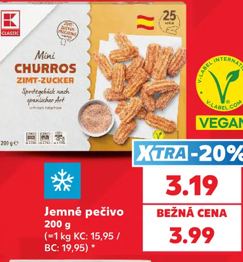 K-Classic mini churros so škoricovým cukrom