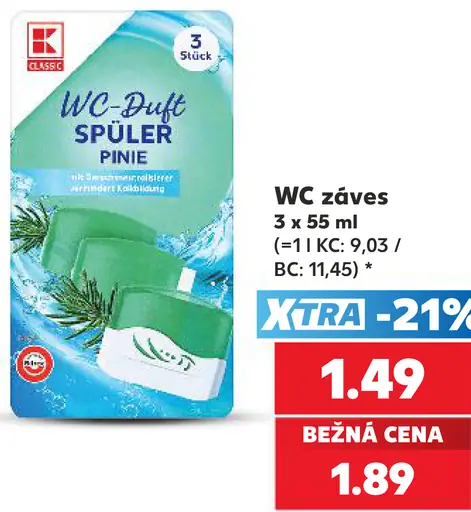 K-Classic WC záves s vôňou Pine
