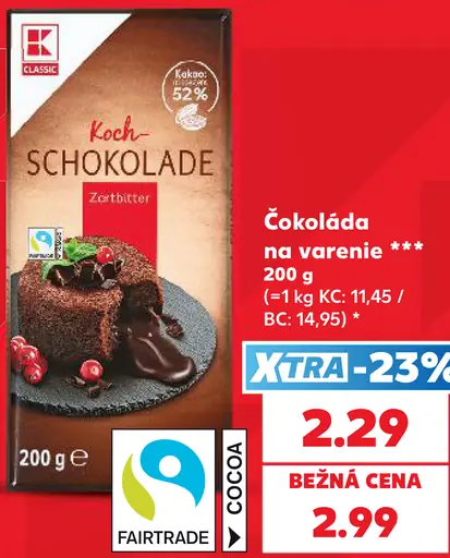 K-Classic čokoláda rôzne druhy