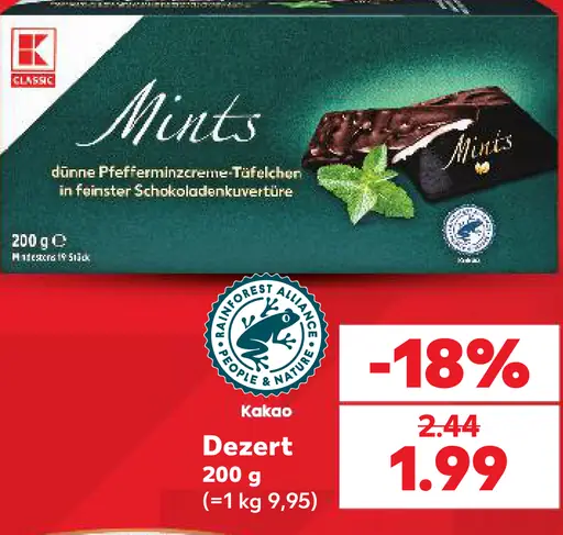 K-Classic Mints dezert s mätovou náplňou