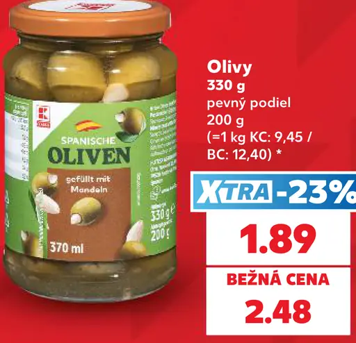 K-Classic olivy plnené mandľou