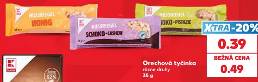 K-Classic orechová tyčinka rôzne druhy