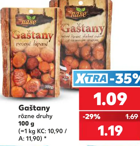 Naše Gaštany rôzne druhy
