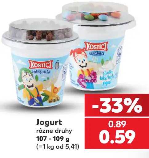 Kostíci jogurt, rôzne druhy