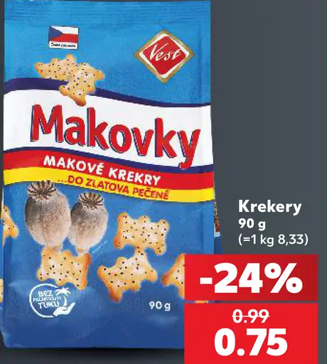 Makovky do zlatova pečené krekery