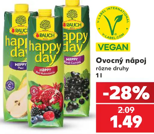 Rauch Happy Day ovocný nápoj rôzne druhy