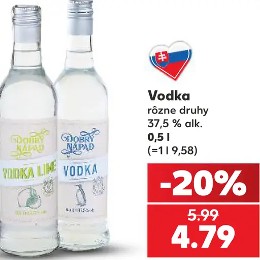 Dobrý nákup vodka, rôzne druhy