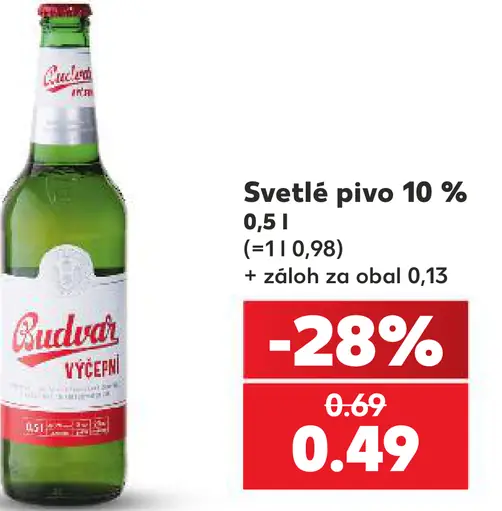 Budvar svetlé pivo 10 % plechovka