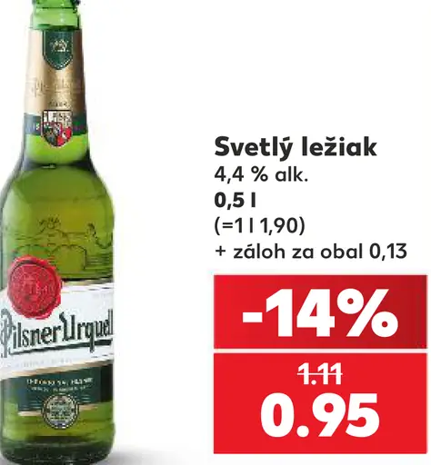 Pilsner Urquell svetlý ležiak 4,4 %