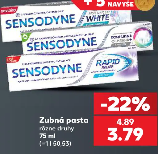 Sensodyne zubná pasta rôzne druhy
