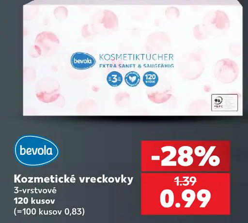 Bevola Kozmetické vreckovky