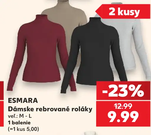 Esmara dámske rebrované roláky