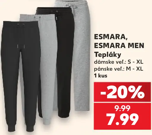 ESMARA a ESMARA MEN tepláky