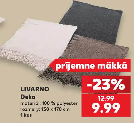 LIVARNO deka, 100 % polyester, rozmery 130 × 170 cm