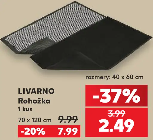 Livarno rohožka, rozmery 70 × 120 cm