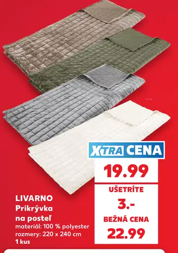 LIVARNO prikrývka na posteľ, 100 % polyester, rozmery 220 × 240 cm