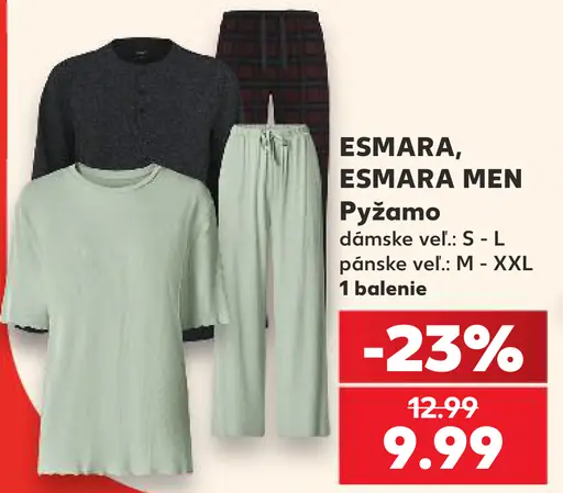 Esmara dámske alebo Esmara Men pánske pyžamo