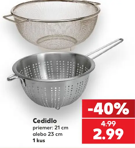 Cedidlo, priemer 21 cm alebo 23 cm