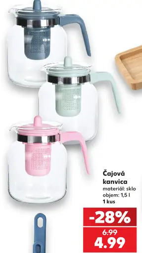 Čajová kanvica zo skla