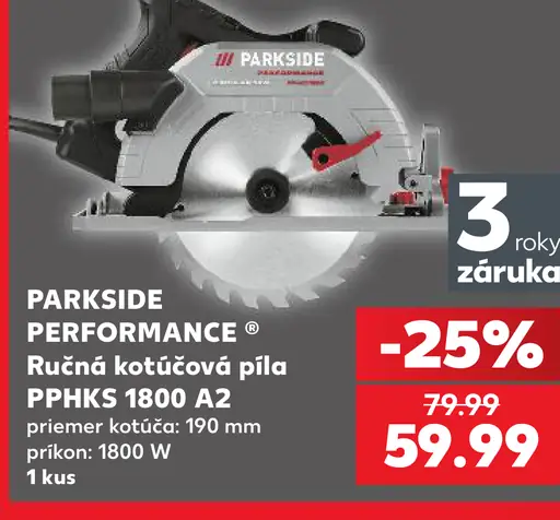 Parkside Performance Ručná kotúčová píla PHHKS 1800 A2