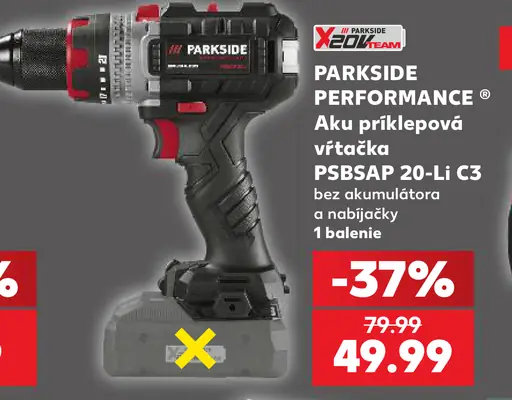 Parkside Performance Aku príklepová vŕtačka PBSAP 20-Li C3