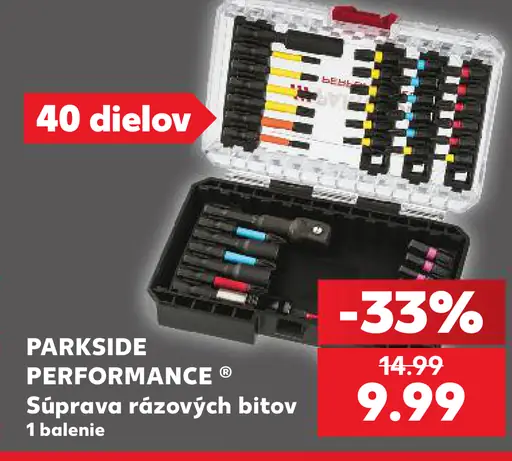 Parkside Performance Súprava rázových bitov