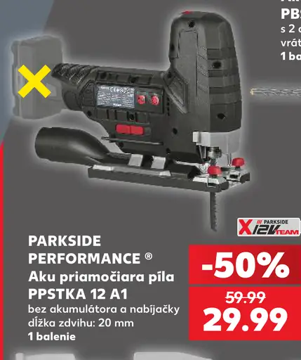 Parkside Performance Aku priamočiara píla PSTKA 12 A1