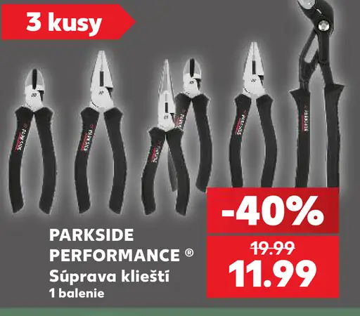 Parkside Performance Súprava klieští