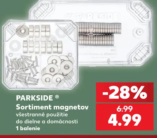 Parkside sortiment magnetov na použitie v dielni a domácnosti