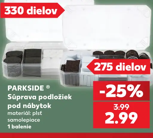 PARKSIDE Súprava podložiek pod nábytok
