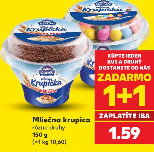 Kunín mliečna krupica, rôzne druhy