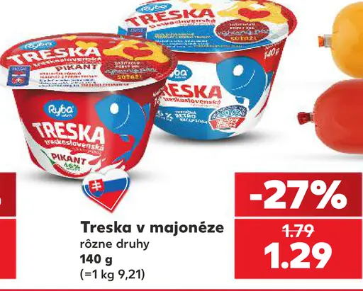 Treska v majonéze rôzne druhy