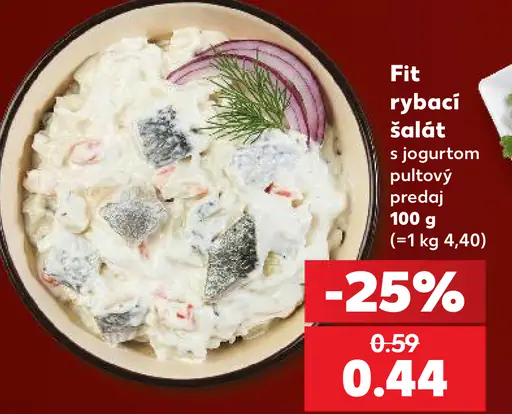 Fit rybací šalát s jogurtom