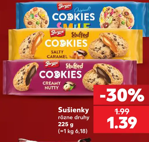 Berger sušienky – cookies, slaný karamel, creamy nutty