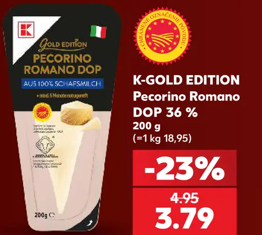 Pecorino Romano DOP 36 %