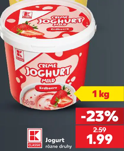 Jogurt rôzne druhy