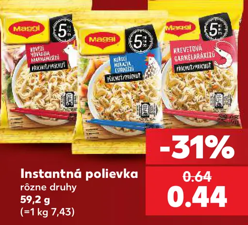 Maggi instantná polievka rôzne druhy