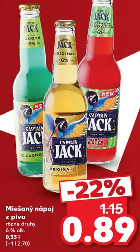 Captain Jack Miešaný nápoj z piva